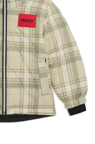 Kids’ reversible jacket with logo badges