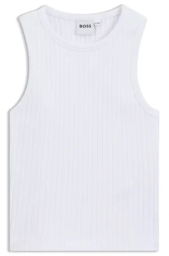 Kids’ ribbed stretch-cotton tank top