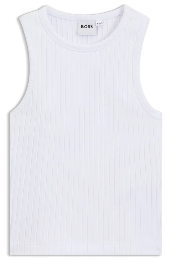 Kids’ ribbed stretch-cotton tank top Kids’ ribbed stretch-cotton tank top