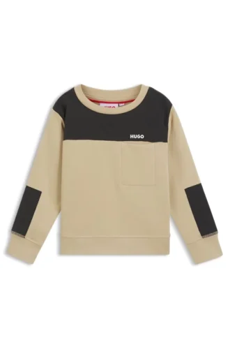 Kids’ ripstop-trim sweatshirt in a cotton blend