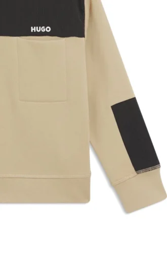 Kids’ ripstop-trim sweatshirt in a cotton blend