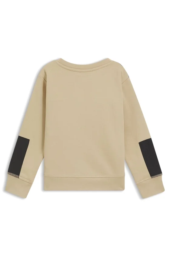 Kids’ ripstop-trim sweatshirt in a cotton blend Kids’ ripstop-trim sweatshirt in a cotton blend