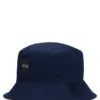 Kids’ rubber-logo bucket hat in cotton twill