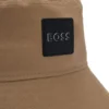 Kids’ rubber-logo bucket hat in cotton twill
