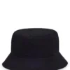 Kids’ rubber-logo bucket hat in cotton twill