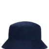 Kids’ rubber-logo bucket hat in cotton twill