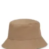 Kids’ rubber-logo bucket hat in cotton twill