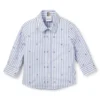 Kids’ shirt in striped cotton with Double B monograms