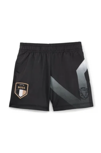 Kids’ shorts in stretch fabric with degradé artwork