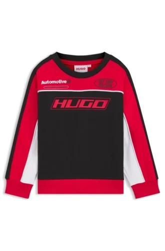 Kids’ signature-detail sweatshirt in a cotton blend
