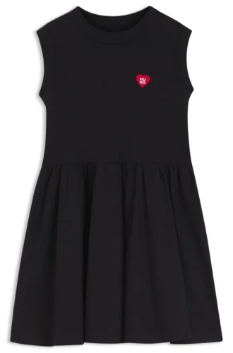 Kids’ sleeveless cotton dress with a skater skirt