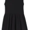 Kids’ sleeveless cotton dress with a skater skirt