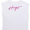 Kids’ sleeveless cotton T-shirt with metallic logo Kids’ sleeveless cotton T-shirt with metallic logo