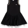 Kids’ sleeveless dress in stretch fabric with logo print