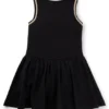 Kids’ sleeveless dress in stretch fabric with logo print