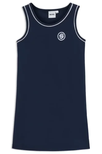 Kids’ sleeveless dress with Double B monogram