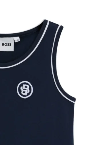 Kids’ sleeveless dress with Double B monogram