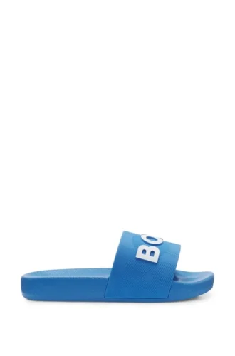 Kids’ slides with logo uppers Kids’ slides with logo uppers