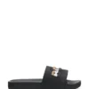 Kids’ slides with signature-stripe logo