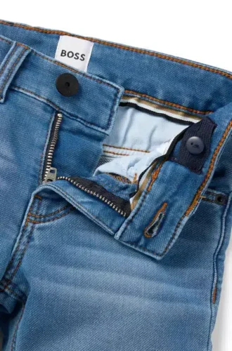 Kids’ slim-fit jeans in blue stretch denim Kids’ slim-fit jeans in blue stretch denim