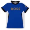 Kids’ slim-fit T-shirt with color-blocking and branding