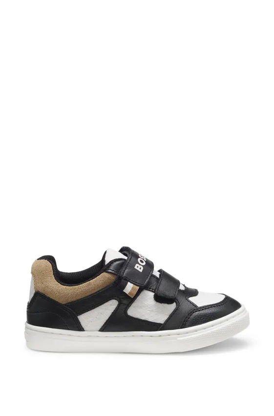 Kids’ sneakers in leather and canvas Kids’ sneakers in leather and canvas