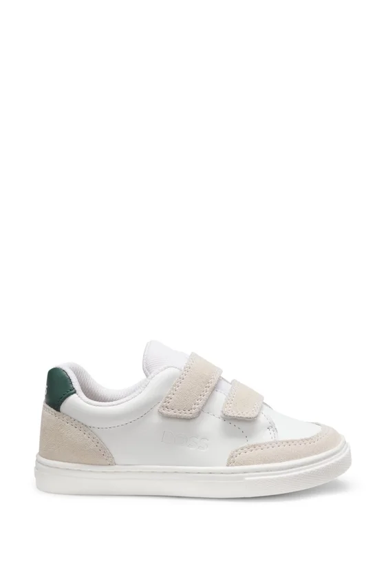 Kids’ sneakers in leather and canvas Kids’ sneakers in leather and canvas