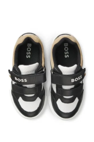 Kids’ sneakers in leather and canvas