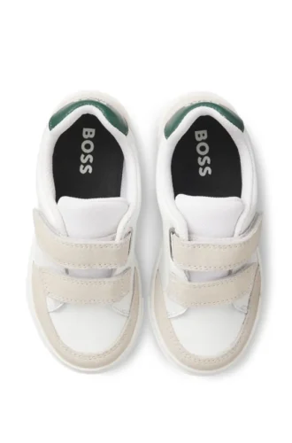 Kids’ sneakers in leather and canvas