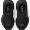 Kids’ sneakers with knit uppers and suede trim