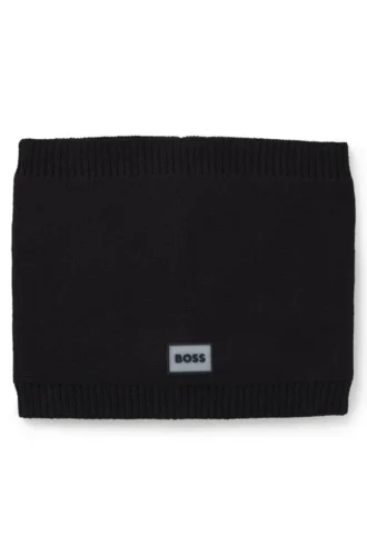 Kids’ snood with rubber logo badge