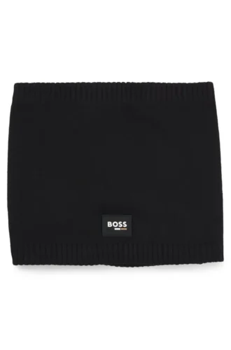 Kids’ snood with silicone logo badge