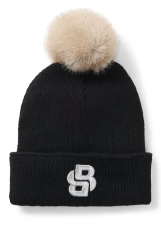 Kids’ sparkle-effect beanie hat with Double B monogram