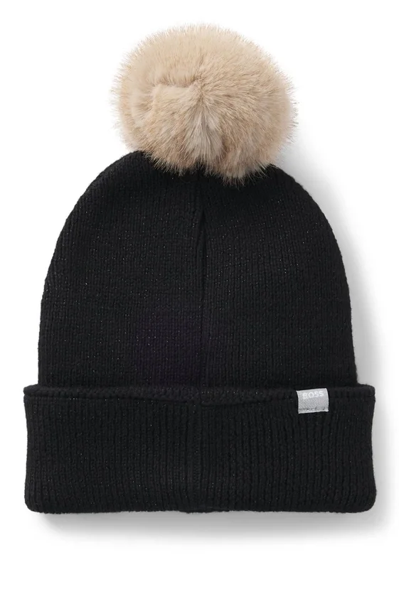 Kids’ sparkle-effect beanie hat with Double B monogram Kids’ sparkle-effect beanie hat with Double B monogram