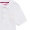 Kids’ split-logo polo shirt in stretch cotton