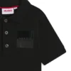 Kids’ split-logo polo shirt in stretch cotton