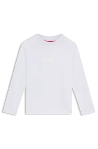Kids’ split-logo T-shirt in cotton