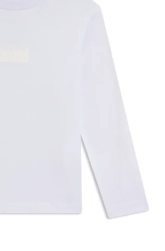 Kids’ split-logo T-shirt in cotton