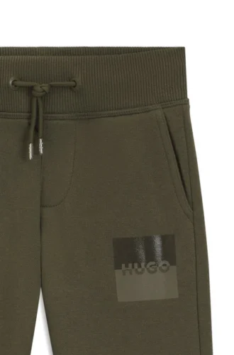 Kids’ split-logo tracksuit bottoms in a cotton blend