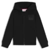 Kids’ split-logo zip-up hoodie in a cotton blend Kids’ split-logo zip-up hoodie in a cotton blend