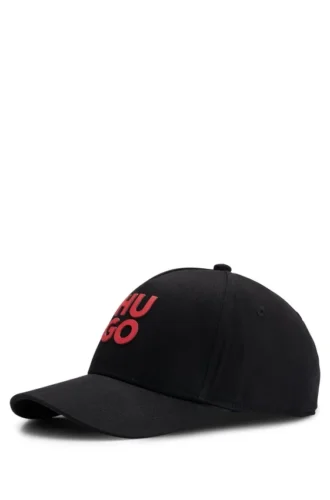 Kids’ stacked-logo cap in cotton twill