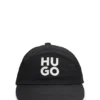 Kids’ stacked-logo cap in crinkle fabric