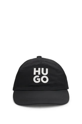 Kids’ stacked-logo cap in crinkle fabric