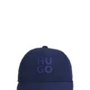 Kids’ stacked-logo cap in crinkle fabric