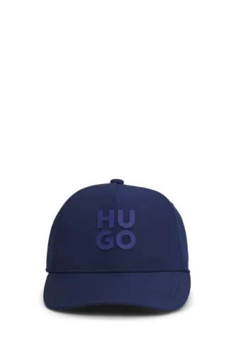 Kids’ stacked-logo cap in crinkle fabric