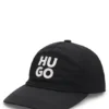 Kids’ stacked-logo cap in crinkle fabric