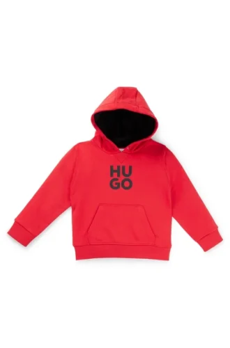 Kids’ stacked-logo hoodie in a cotton blend Kids’ stacked-logo hoodie in a cotton blend