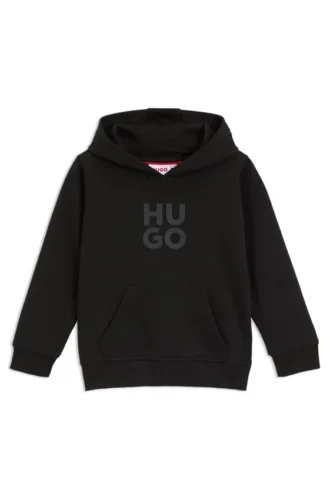 Kids’ stacked-logo hoodie in a cotton blend