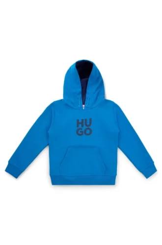 Kids’ stacked-logo hoodie in a cotton blend