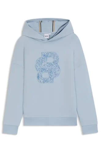 Kids’ stretch-cotton hoodie with Double B monogram